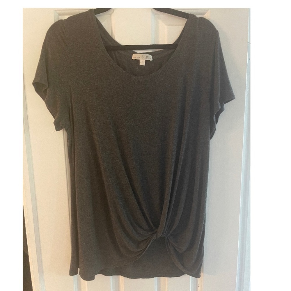 Soft knitted knit top from stitch fix. Charcoal color.